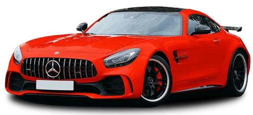 red mercedes car